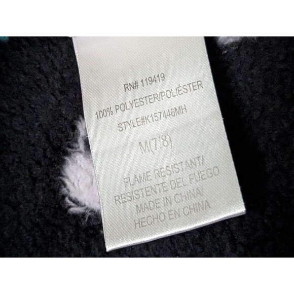 Monster High Belted Robe Girls Youth 7/8 Black Skulls Hearts Fangs Bats Logo - Picture 8 of 8